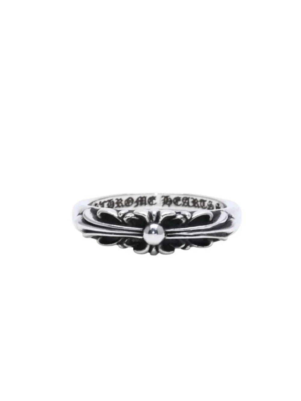 Chrome Hearts Baby Flrl Cross Ring Classic Floral Black Sling